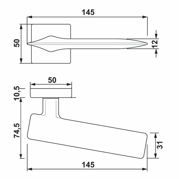 Hafele Kapı Kolu Seti Enjoy Oda Mat Krom