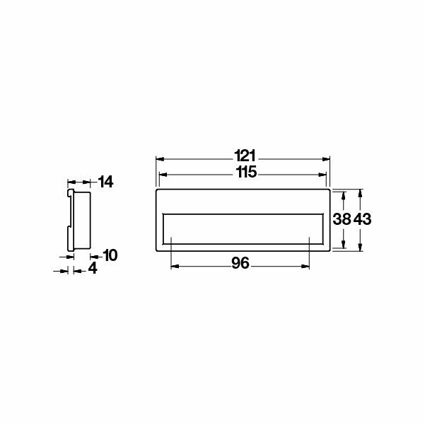 Hafele Gömme Kulp Rosso 96mm Mat Krom