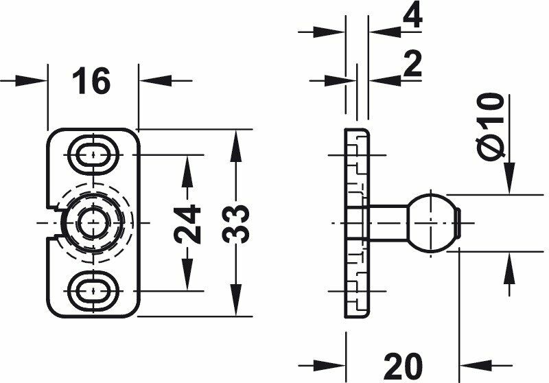 Hafele Plastik Yaylı Çıt Çıt, Siyah Renk