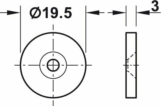 Hafele Mıknatıs 7kg 23,5mm, Paslanmaz Çelik Renk