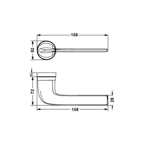 Hafele Kapı Kolu Norm Mat Nikel