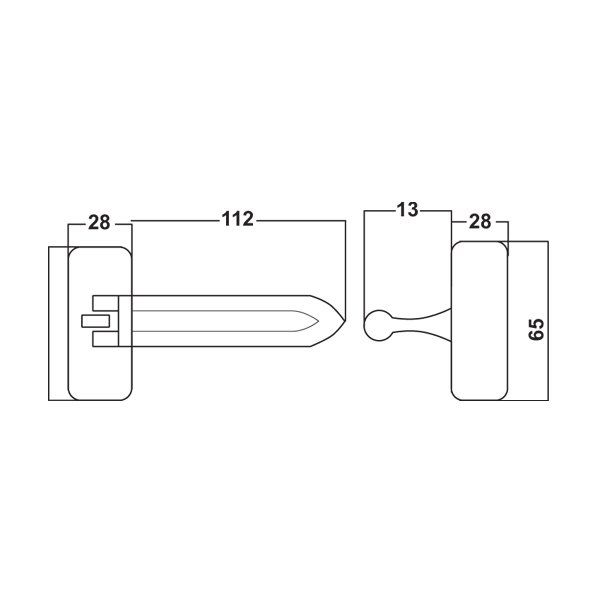 Hafele Sdg04 Kapı Güvenlik Mandalı, Paslanmaz Çelik Renk
