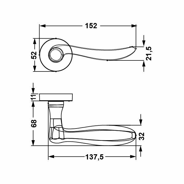Hafele Kapı Kolu Troy Mat Siyah