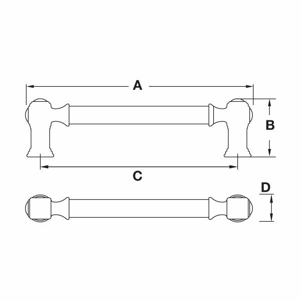 Hafele Mobilya Kulpu Pard 160mm Mat Siyah