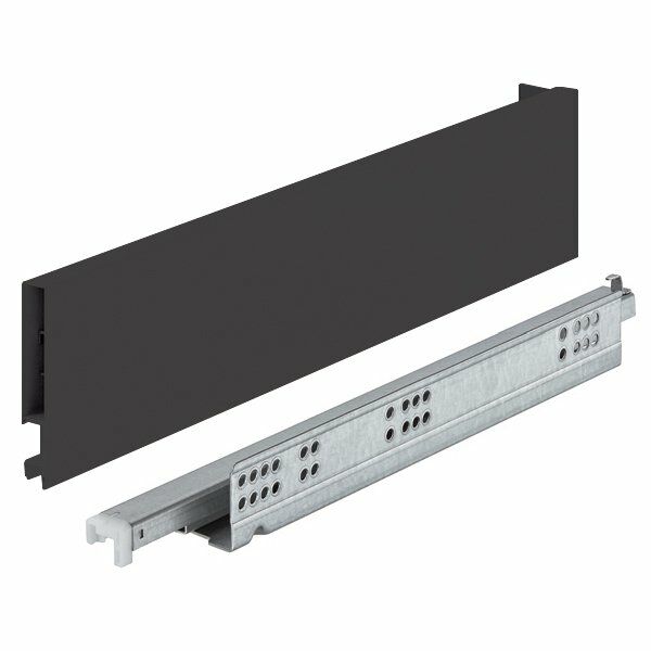 Hafele Çekmece Seti Bas-Aç Bordürsüz Vidalı 40'lık Antrasit