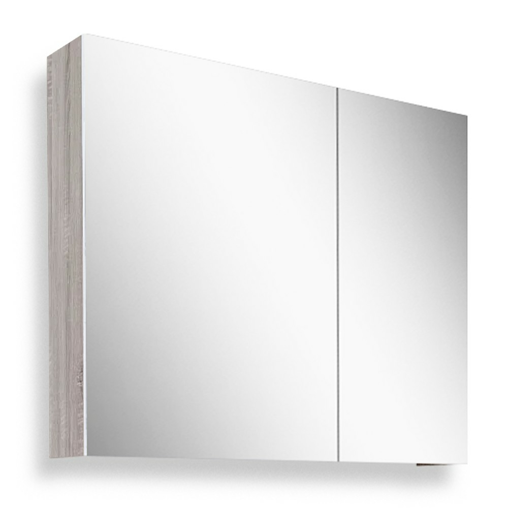 Teta Home Tokyo 80CM Mdf Banyo Üst Aynalı Dolap Sonoma-Beyaz
