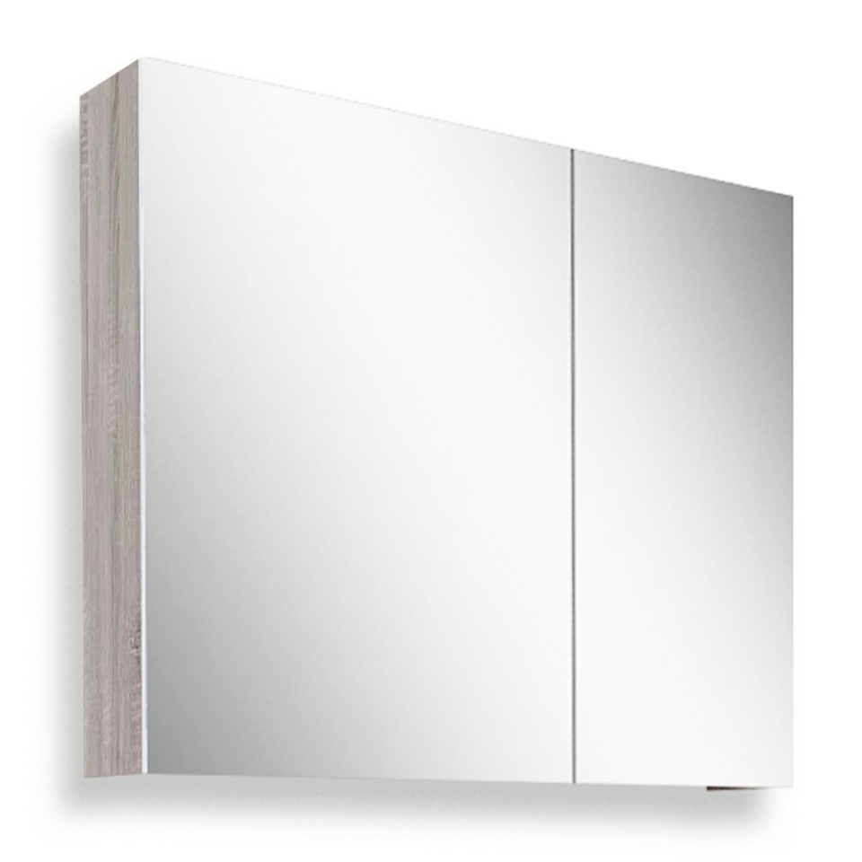 Teta Home Tokyo 80CM Mdf Banyo Üst Aynalı Dolap Sonoma-Beyaz