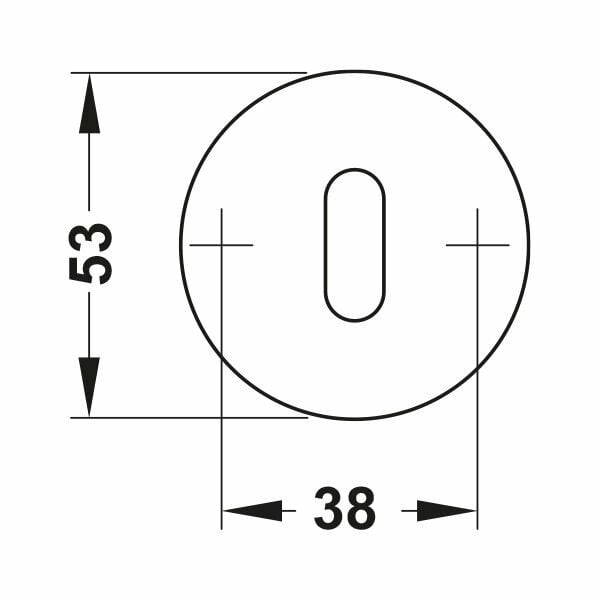 Hafele M-Iı Rozet (Wc) Yuvarlak P.Çelik Mat