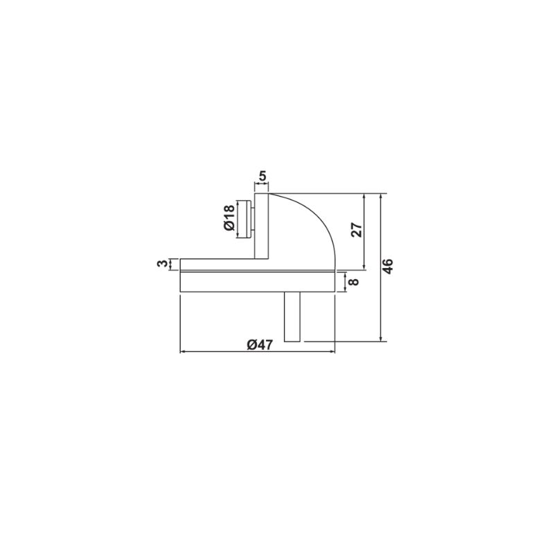 Hafele Zemine Monte Kapı Stoperi, Mat Paslanmaz Çelik Renk
