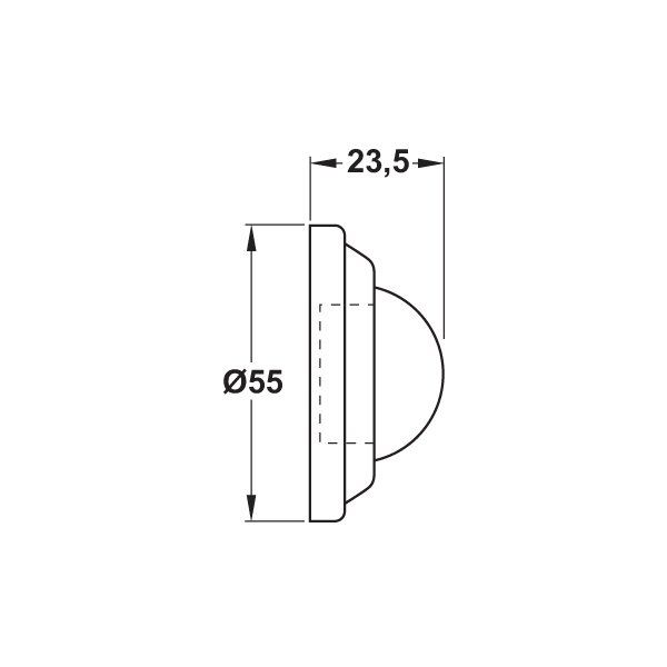 Hafele Stoper Duvara, Vidalı P.Çel.Mat 23,5mm