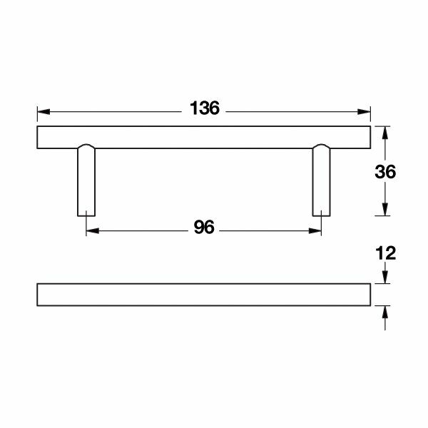 Hafele Mobilya Kulpu Thor 96mm Paslanmaz Çelik