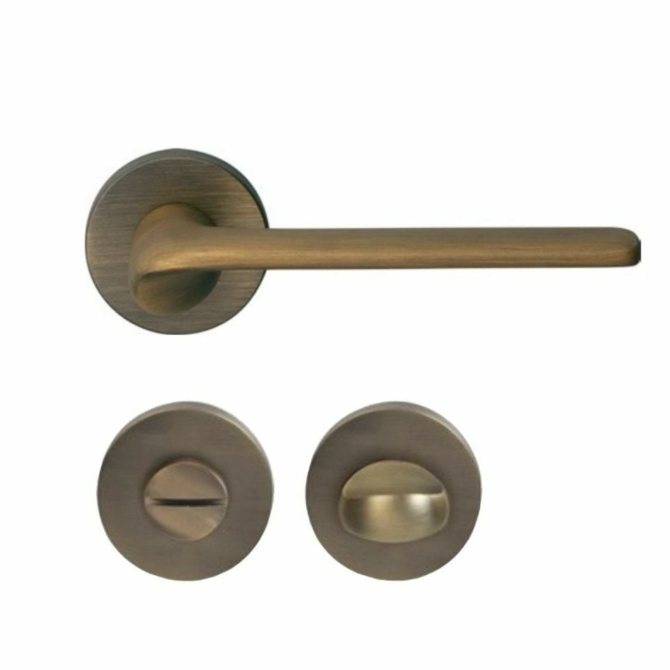 Hafele Kapı Kolu Seti Hant Banyo (Wc) Antik Bronz