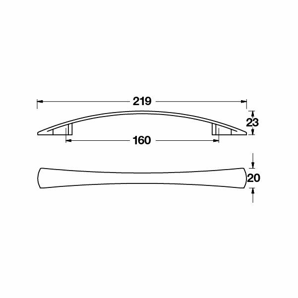 Hafele Mobilya Kulpu Neal 160mm Mat Siyah