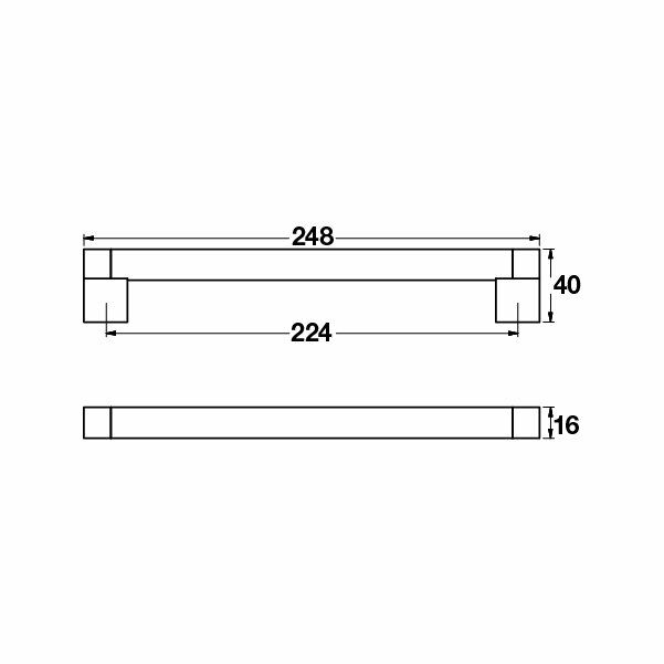 Hafele Mobilya Kulpu July 224mm Mat Siyah
