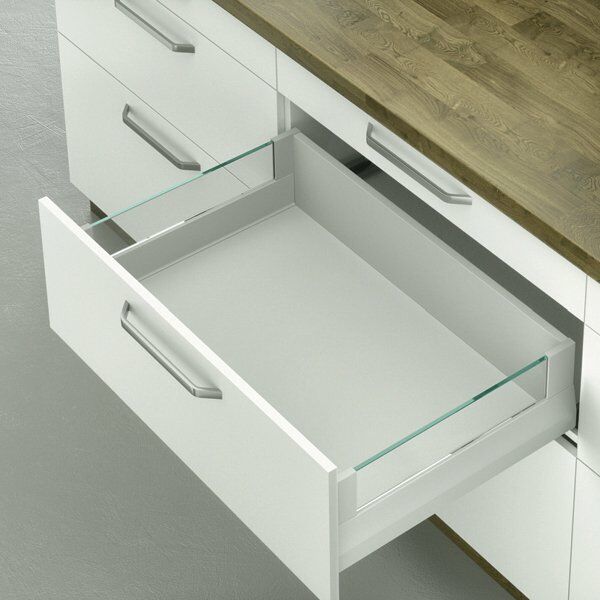 Hafele Çekmece Seti Cam Bordürlü 50'lik Dübelli Beyaz