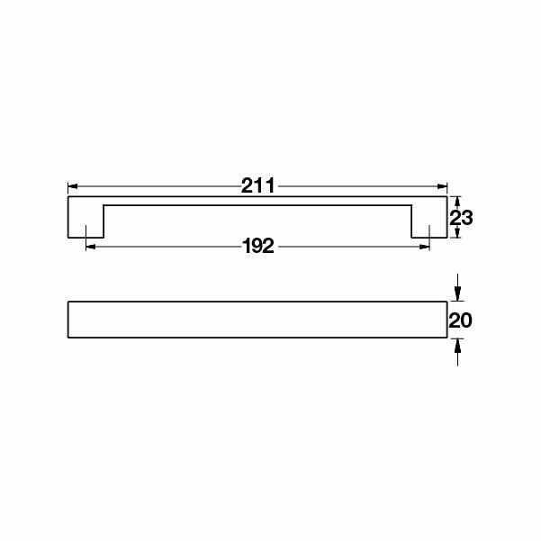 Hafele Mobilya Kulpu Hannah 192mm Mat Siyah