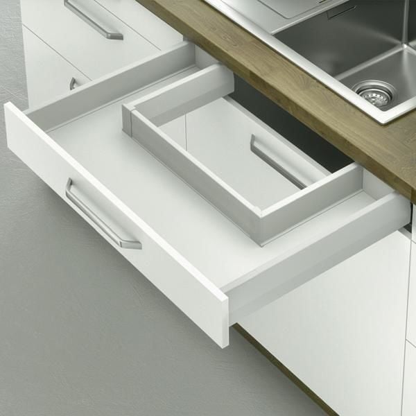 Hafele Eviye Altı Çekmece Seti Bordürsüz 50'lik Vidalı Gri