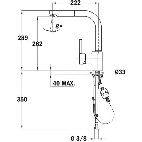 Teka Ark 938 Spiralli Siyah+Krom Batarya