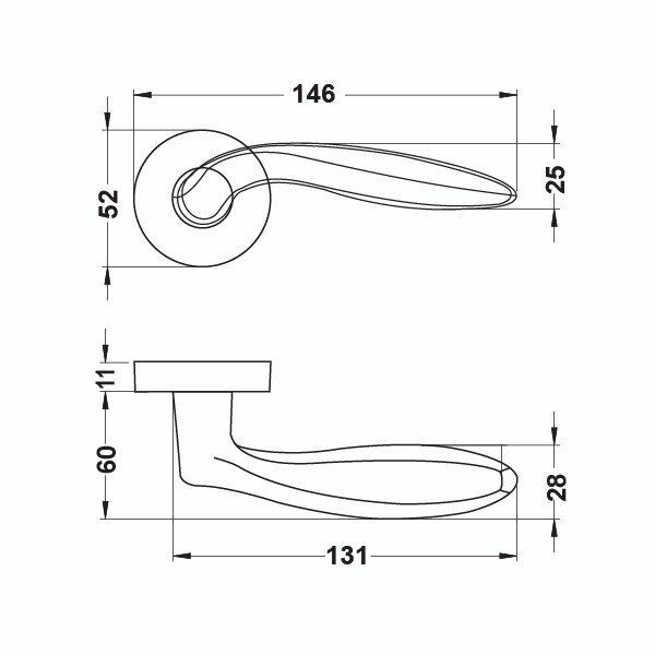 Hafele Kapı Kolu Balena Antik Bronz