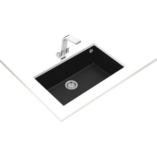 Teka SQUARE 72.40 TG BLACK Tezgahaltı Granit Eviye Siyah 72 cm