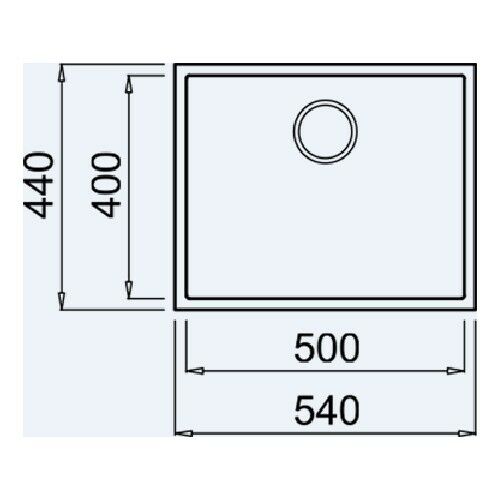 Teka SQUARE 50.40 TG ARTIC WHITE Tezgahaltı Granit Eviye Beyaz 50 cm