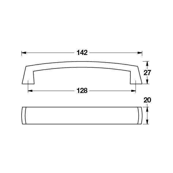 Hafele Mobilya Kulpu Charlie 128mm Mat Krom