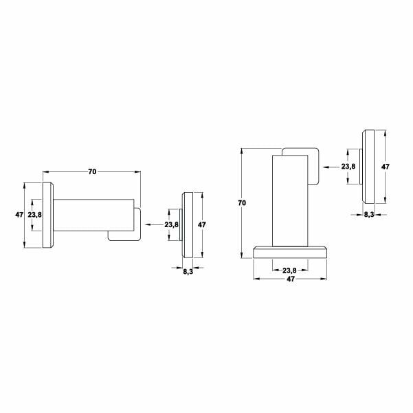 Hafele Manyetik Kapı Tutucu 4kg Paslanmaz Çelik