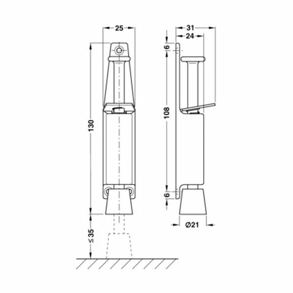 Hafele Kapı Tutucu Galvaniz 40kg