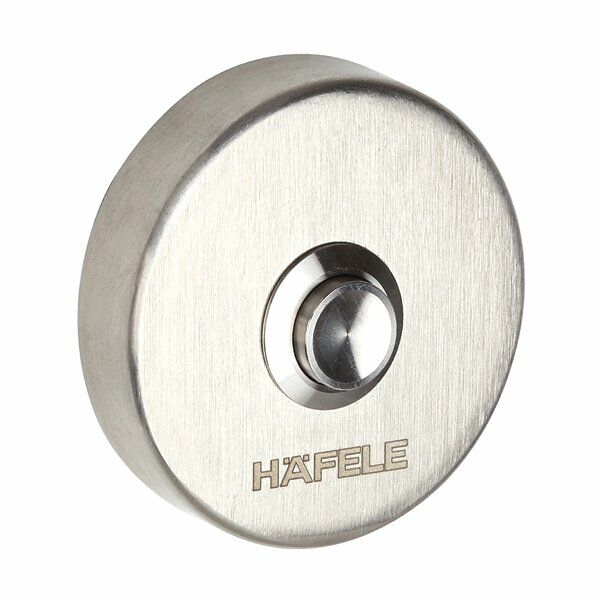 Hafele Yuvarlak Kapı Zili 52mm, Mat Paslanmaz Çelik Renk