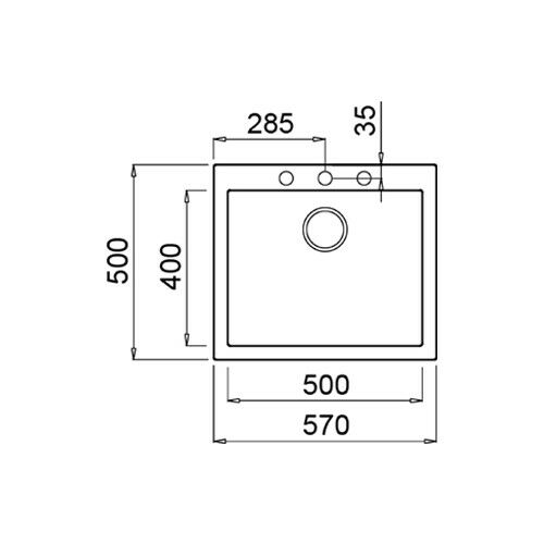 Teka Forsquare Tg Tezgahüstü Granit Evye Siyah 50 x 40 cm