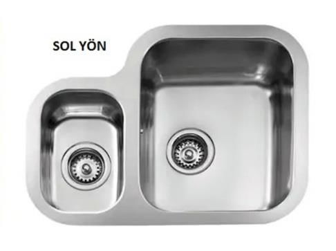 Teka Stage Be 625 Paslanmaz Çelik Tezgah Altı Evye Sol