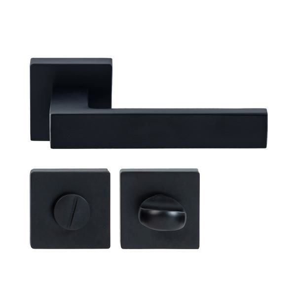 Hafele Kapı Kolu Seti Pera WC Mat Siyah