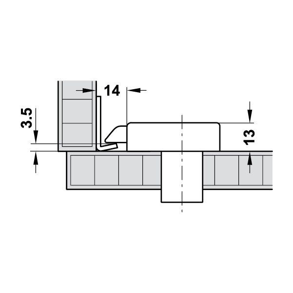 Hafele Symo Kilit Karşılğı 42x25x10mm, Nikel