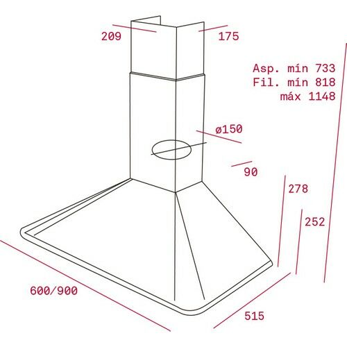 Teka DOS 60 Antrasit Duvar Tipi Ankastre Davlumbaz