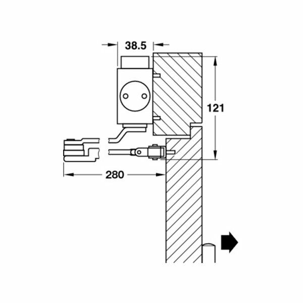Hafele Dcl 51 Dirsek Kollu Kapı Kapatıcı Paslanmaz Çelik Renkli En 2-5 Sabitlemeli