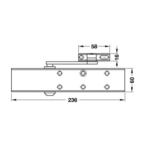 Hafele Dcl 51 Dirsek Kollu Kapı Kapatıcı Mat Siyah En 2-5 Sabitlemeli