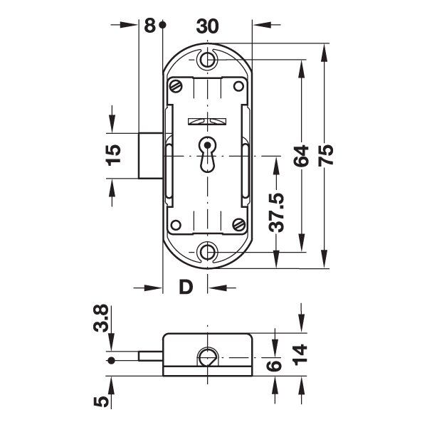 Hafele Mobilya Kiliti Piccolo-Nova Zamak Ni.Kpl.Sl.15Mm