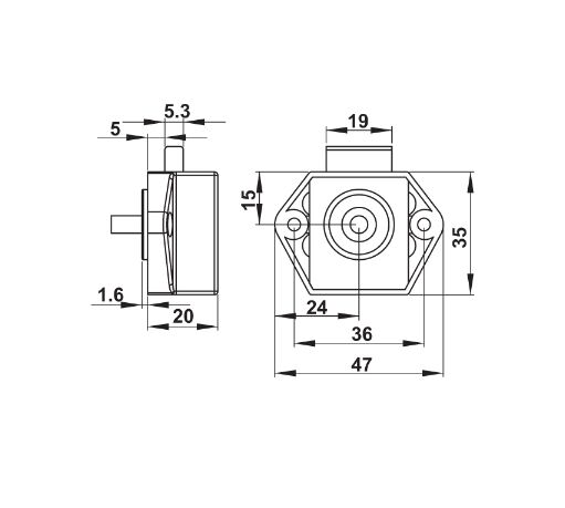 Hafele Basmalı Mini Kilit, Gümüş, 16mm