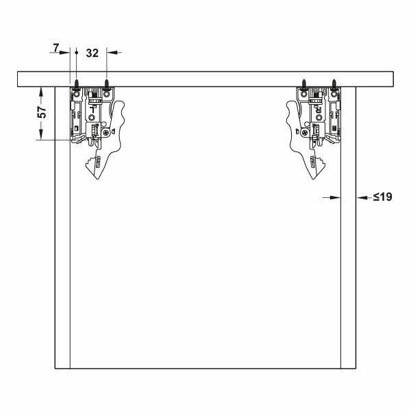 Hafele Gizli Ray Matrix Um A30, Tam Açılım Bas Aç 550mm