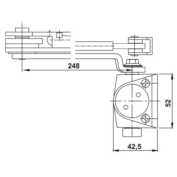 Hafele DC401 Sabitlemeli Kapı Kapatıcı EN 2-4, Gümüş Renk