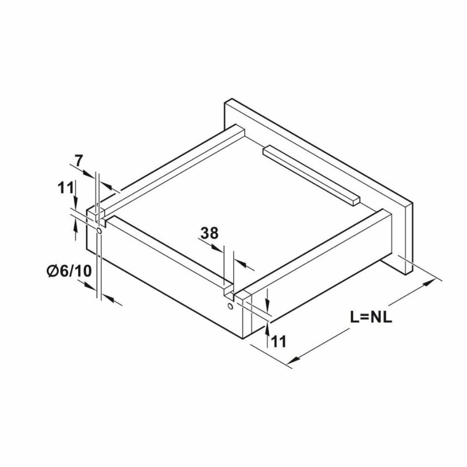 Hafele Mx Um A30 Gizli Ray Tam Aç. Yvş Snk 300