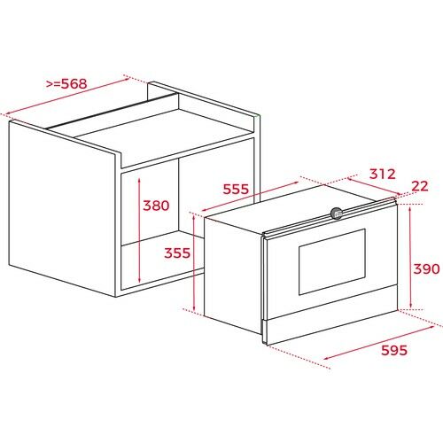 Teka ML 8220 BIS L LB Ankastre Mikrodalga Fırın + Izgara Kahverengi Cam 22 lt