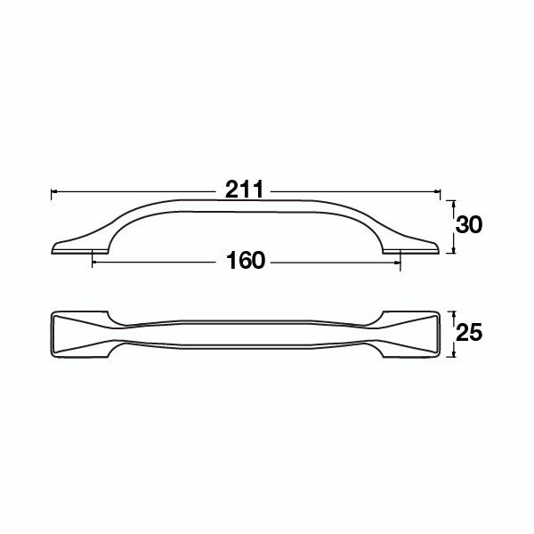 Hafele Mobilya Kulpu Adda 160mm Parlak Krom