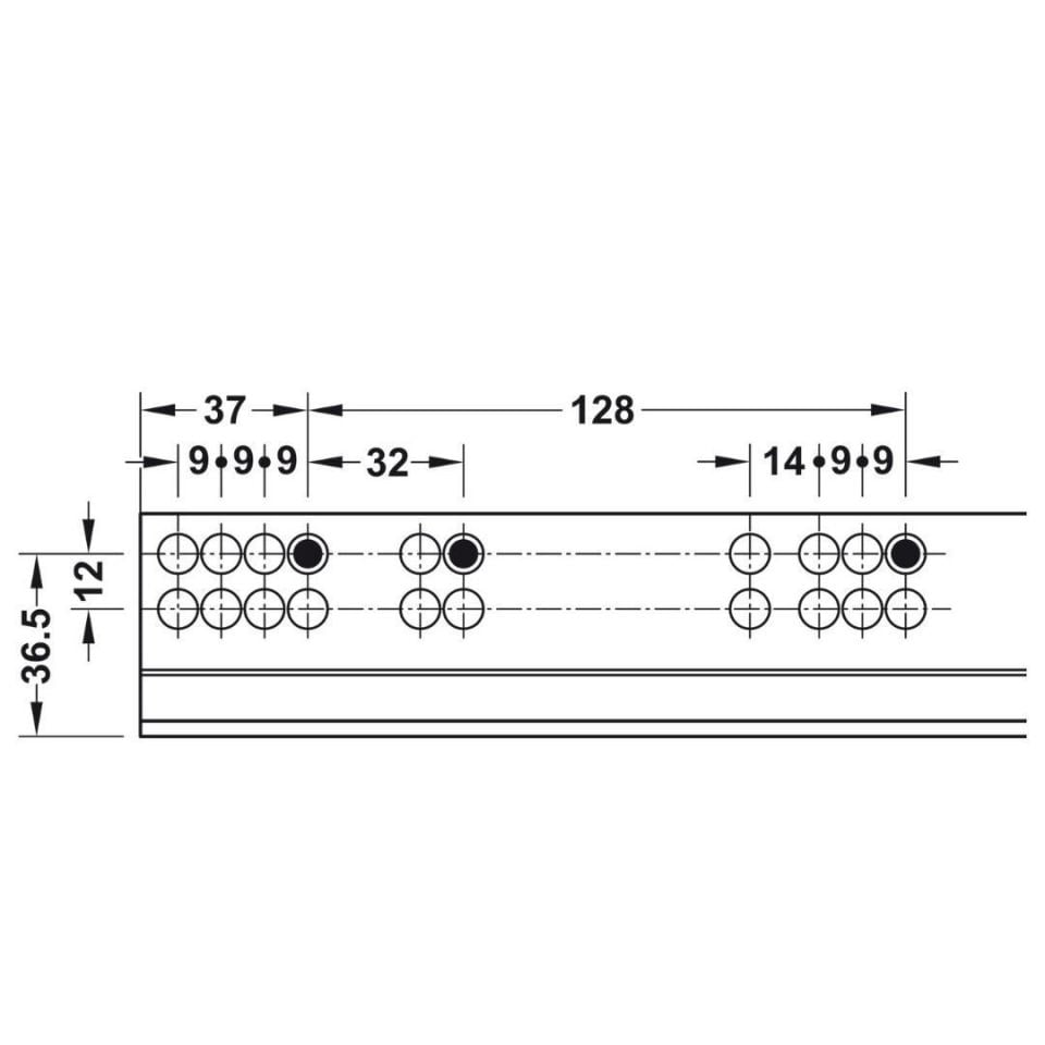 Hafele Mx Um A30 Gizli Ray Tam Aç. Yvş Snk 400