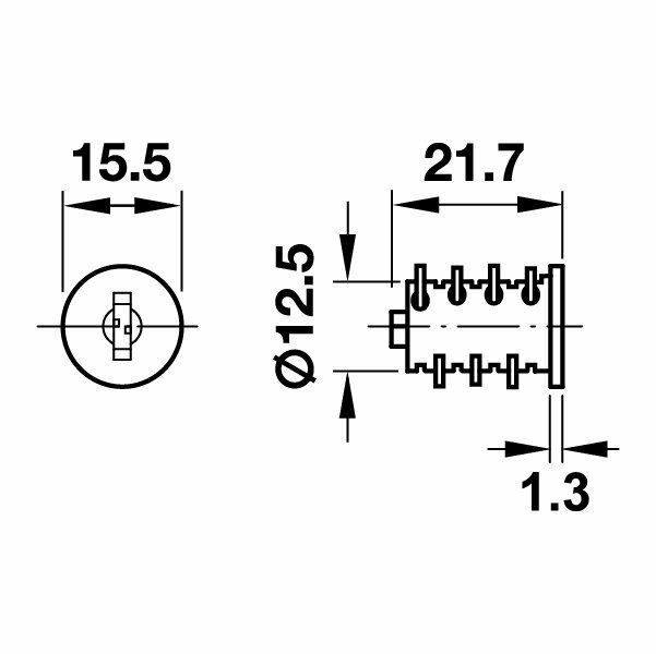 Hafele Symo Silindir Göbeği