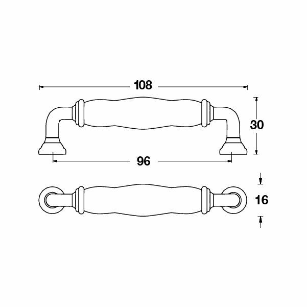 Hafele Mobilya Kulpu Elsie 96mm Antik Bronz