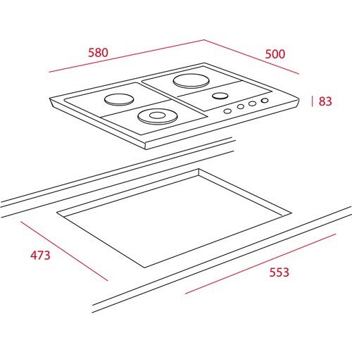 Teka EH 60 4G AI AL TR CI Ankastre Emaye Wok Gözlü Gazlı Country Ocak Döküm Izgara Antrasit 60 cm