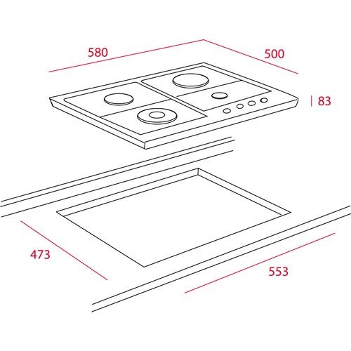 Teka EH 60 4G AI AL TR CI Ankastre Emaye Wok Gözlü Gazlı Country Ocak Döküm Izgara Vanilya 60 cm