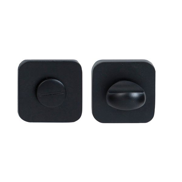 Hafele Wc Kare Kapı Kolu Rozet, Mat Siyah Renk