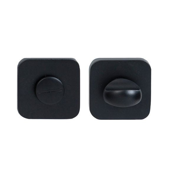 Hafele Wc Kare Kapı Kolu Rozet, Mat Siyah Renk